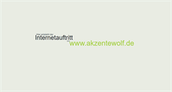 Desktop Screenshot of akzentewolf.de